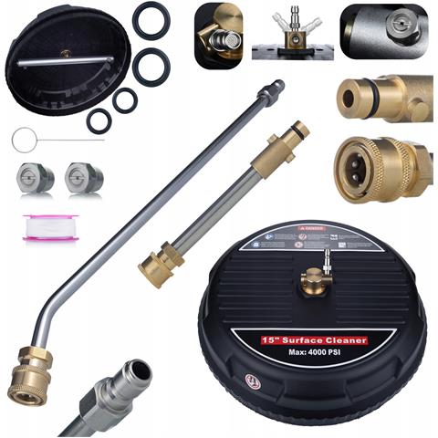 Set Di Pulizia Professionale Per Idropulitrici - T-racer 15"" + Lancia 70 Cm + Adattatore Bayonet | Compatibile Con Nilfisk /gerni | Alta Efficienza E Durata - Foto 1