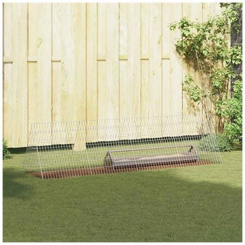Gabbia per polli Argento 215 x 55 x 55 cm Acciaio zincato - Foto 2