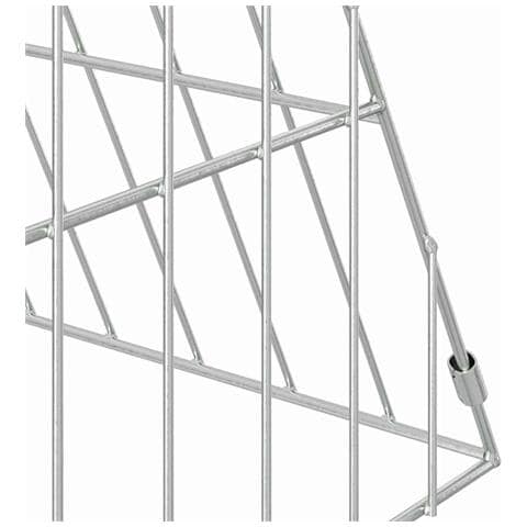 Gabbia per polli Argento 215 x 55 x 55 cm Acciaio zincato - Foto 9