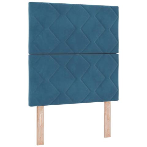 Testiera LED Blu Scuro 80 cm Pelle Sintetica - Foto 1