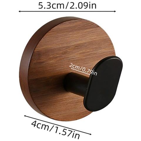 Ganci Sopra La Porta Colore Noce Confezione Da 4 — Abs Senza Forare, Senza Danneggiare, Portata 5-10kg Per Bagno E Appendere Cappotti - Foto 2