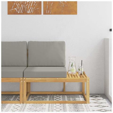 Divano da Esterno con cuscino Bianco 91 x 63 x 73 cm - Foto 2