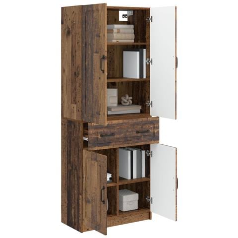 Set di armadi 2 pcs Legno antico Legno ingegnerizzato - Foto 2