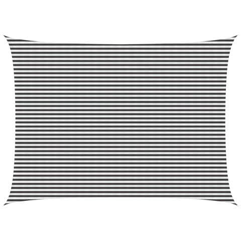 Telo Ombra Antracite e Bianco 5 x 7 m HDPE - Foto 1