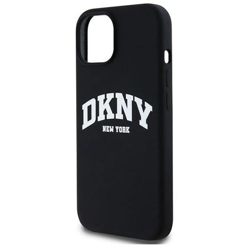 Dkny Liquid Silicone Custodia Bianca Con Logo Stampato Magsafe Per Iphone 12/12 Pro - Nera - Foto 1