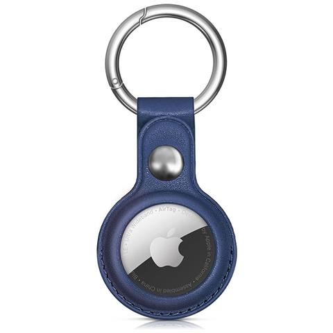 Custodia In Pelle Sintetica Per Airtag - Blu - Foto 1
