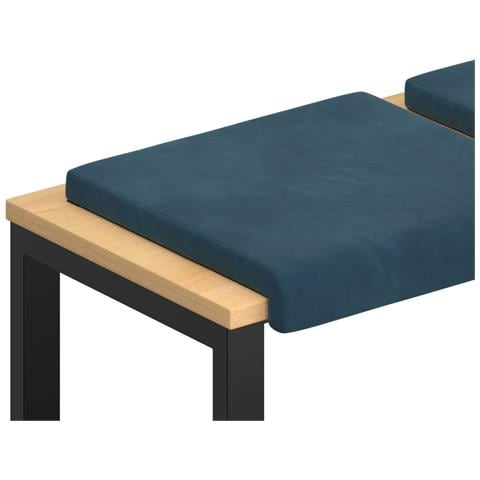 Cuscino per panchina 4 pz Velluto Blu Profondità 35 cm - Foto 1