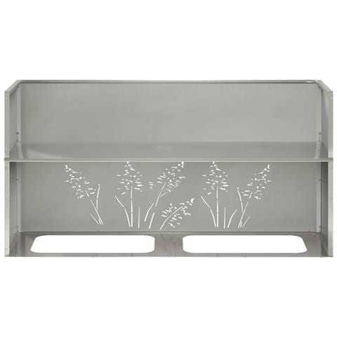 Vaso da giardino 2 pz Argento 100 x 20 x 49 cm Acciaio Inox - Foto 9