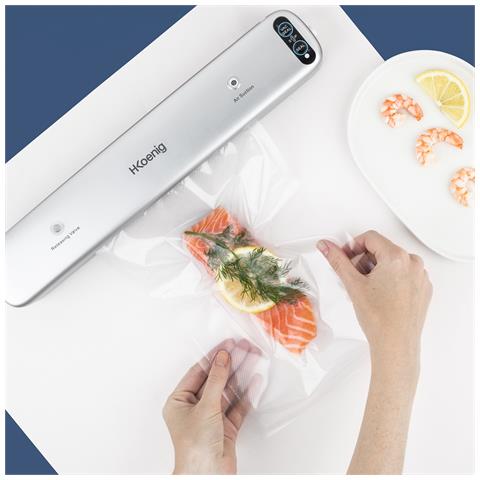 Macchina per sottovuoto SSV32, conservazione di alimenti secchi e umidi, include 10 sacchetti lavabili e riutilizzabili 20x30cm, 95W - Foto 2