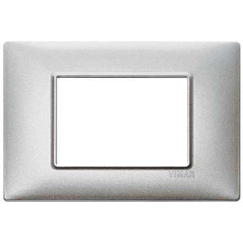 Placca 3 Moduli Argento Metallizzato Plana 14653.71 - Foto 1
