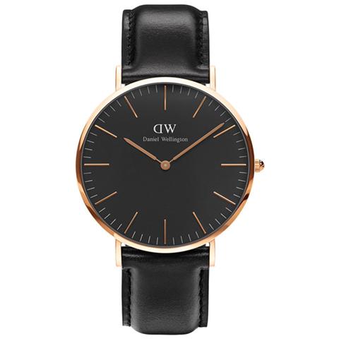 Orologio Da Polso Classic Black Sheffield Quadrante Nero Cassa Rose Gold Cinturino In Pelle 40mm - Foto 2