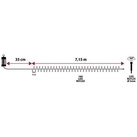 Catena A Batteria 7.15 M 180 Led Multicolor Con Giochi Di Luce Timer 6/18 Luci Colorate Luci A Batteria - Foto 4