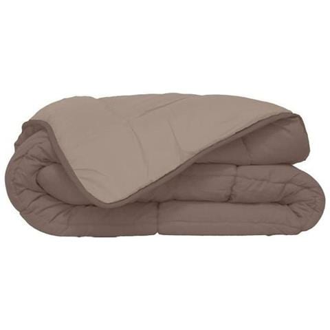 Piumino Hudson In Microfibra Leggera 200 G / M² 140x200 Cm Taupe E Lino - Foto 2