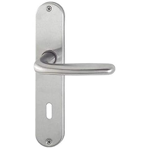 Maniglia Per Porta Cardiff E1850z / 302 Con Servizi Igienici Di Oliva Di Foratura, 1 Pezzi, Colore: Argento, 2.423.701 - Foto 1