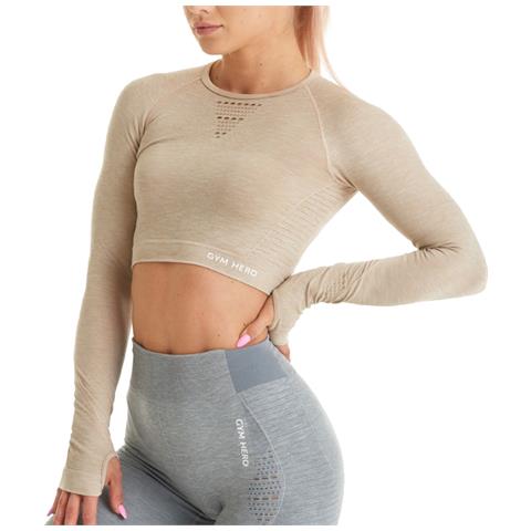 Longsleeve Long-sand, Donna, Beige, Magliette A Maniche Lunghe, Numero: M / l Eu - Foto 1