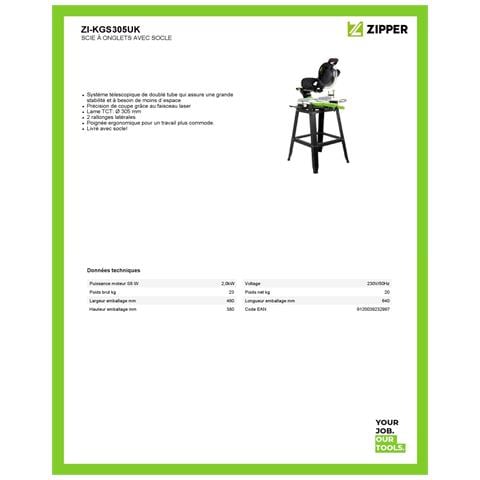 Troncatrice Radiale Da Legno 305 Mm 2000w Supporto Incluso Zi-kgs305uk - Foto 16