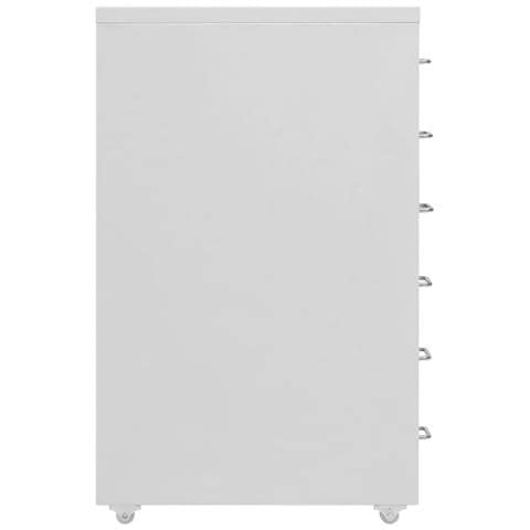 Schedario Mobile Grigio 28x41x69 Cm In Metallo - Foto 12