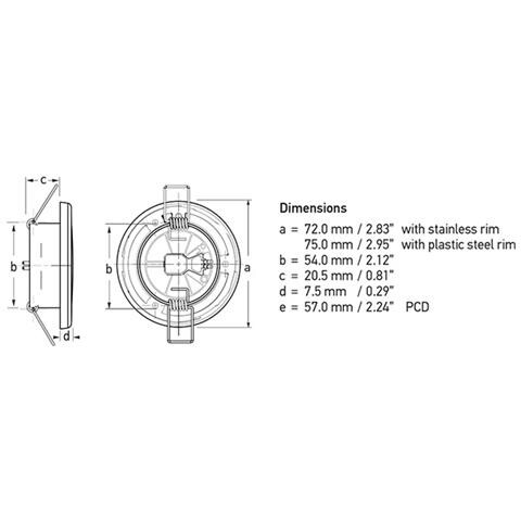 Faretti A Led Con Clip Stagni Ip67 Per Installazioni Esterne Ed Interne. Cassa In Polimero Antiurto Resistente Uv Con Componenti Sigillati Resistenti Alla Corrosione. Consumo 3w, Luminosità Dimmerabile 190 Lumen. Completi Con Cavo Marino Da 12 Cm. - Foto 2