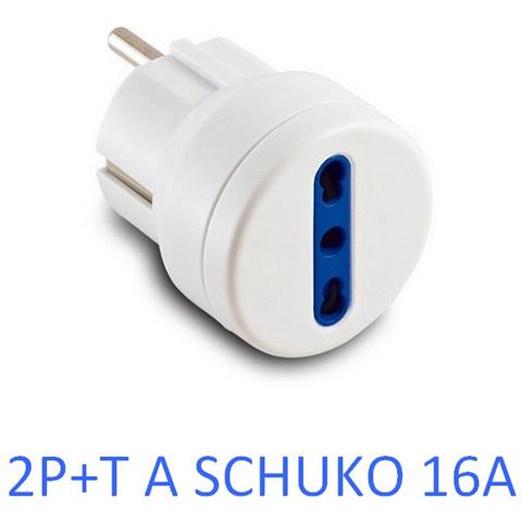 Sl1010 Presa Adattatore Con Spina 16a Schuko Presa Bipasso A 16a White - Foto 2