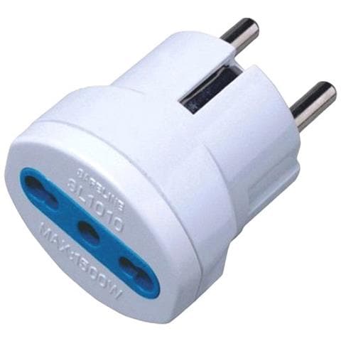 Sl1010 Presa Adattatore Con Spina 16a Schuko Presa Bipasso A 16a White - Foto 1