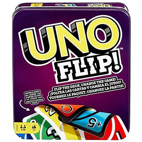 Giochi Mattel Gioco Di Carte Uno Flip Family, Con 112 Carte In Una Robusta Scatola Di Immagazzinaggio, È Un Fantastico Giocattolo Per Bambini Dai 7 Anni In Su. Gioco Di Carte Uno Flip Family, Con 112 Carte In Una Robusta Scatola Di Immagazzinaggio (esclu - Foto 1