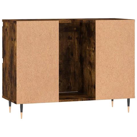 Armadietto Bagno Rovere Fumo 80x33x60 Cm In Legno Multistrato - Foto 2