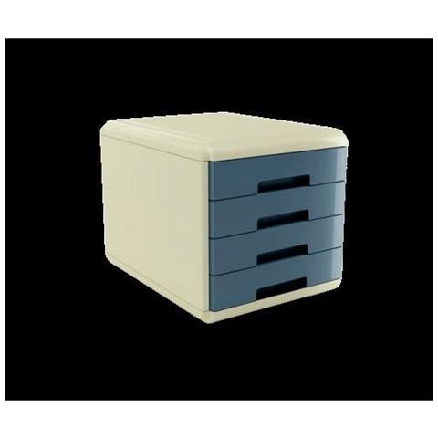 18P4PSU Cassettiera da Ufficio in Plastica Colore Beige - Foto 1