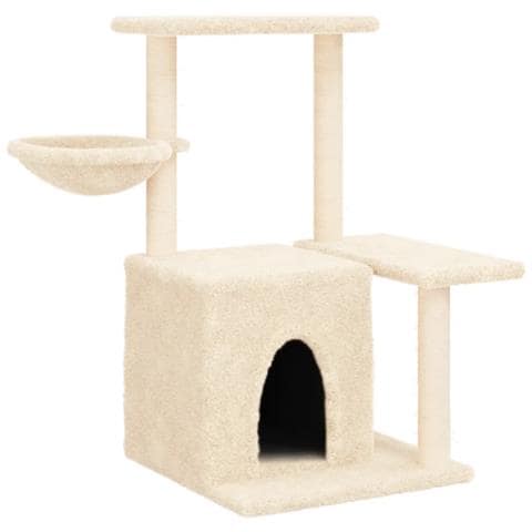 Albero Per Gatti Con Tiragraffi In Sisal Crema 83 Cm - Foto 1
