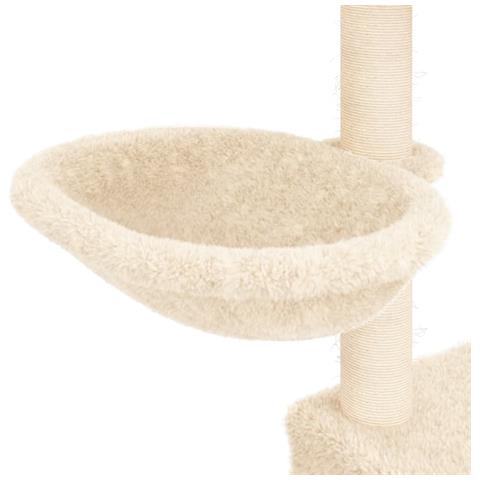 Albero Per Gatti Con Tiragraffi In Sisal Crema 83 Cm - Foto 7