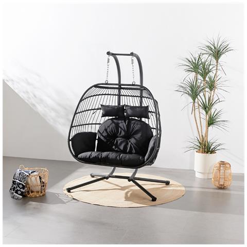 Poltrona Sospesa Nera A 2 Posti Faro - Foto 2