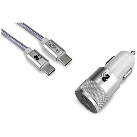 SUBCHG-5CPD10 Caricabatterie per dispositivi mobili Smartphone Argento Accendisigari, USB Ricarica rapida Auto - Foto 1