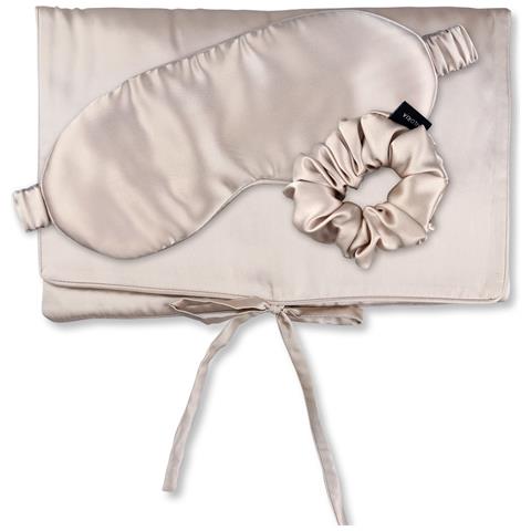 Travel Set Beauty M Borsa Di Seta, Maschera Per Dormire E Scrunchie M - Foto 1
