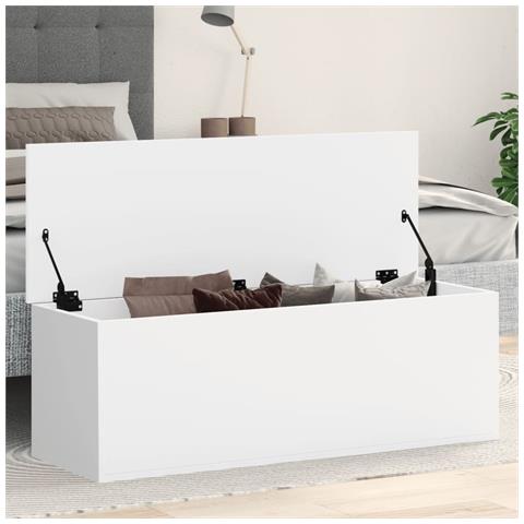 Contenitore Portaoggetti Bianco 102x35x35 Cm In Truciolato - Foto 1