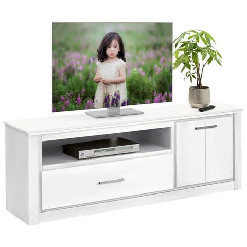 Celia Credenza Con 1 Cassetto E 1 Anta In Pino Bianco - Foto 3