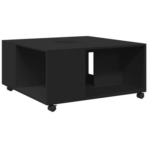 Tavolino Da Salotto Nero 80x80x40 Cm In Legno Multistrato - Foto 2