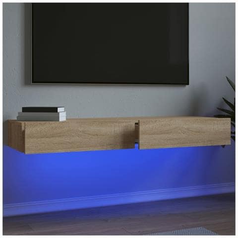 Mobili Porta Tv Con Luci Led 2pz Rovere Sonoma 60x35x15,5 Cm - Foto 1