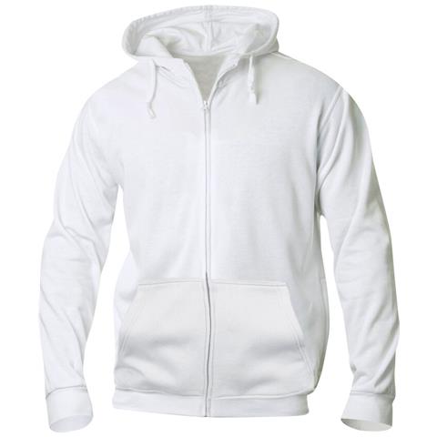 Basic Hoody Full Zip Men Bianco L - Foto 1