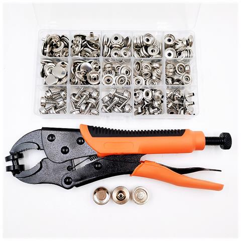 Set Di Strumenti Per Bottoni Automatici In Acciaio Inossidabile, Confezione Da 60 - Foto 1