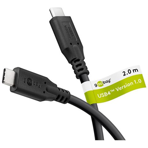 74193 cavo USB USB4 Gen 2x2 2 m USB C Nero - Foto 1