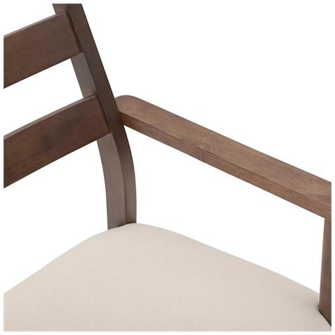 Sedie da Pranzo con Cuscini 2pz Marrone Legno Massello di Hevea - Foto 10