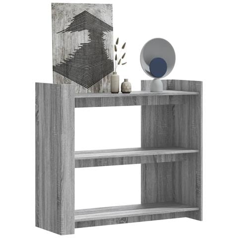 Tavolo Consolle Grigio Sonoma 100x35x90 Cm In Legno Multistrato - Foto 1