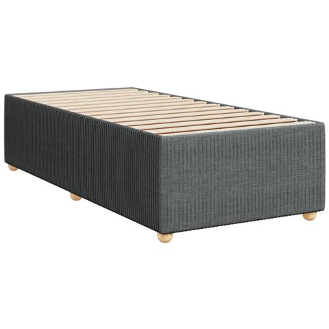 Giroletto Senza Materasso Grigio Scuro 90x190 Cm Tessuto - Foto 3