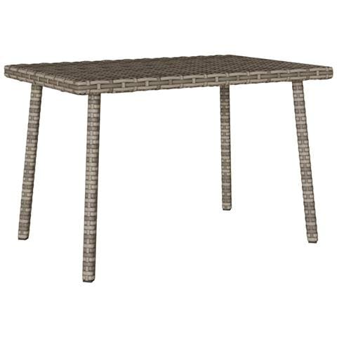 Tavolino Da Giardino Rettangolare Grigio 60x40x37 Cm Polyrattan - Foto 1