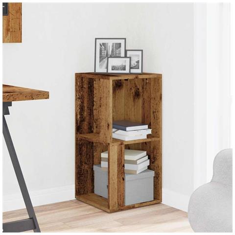 Mobile Angolare Legno Antico 33x33x67 Cm In Truciolato - Foto 3