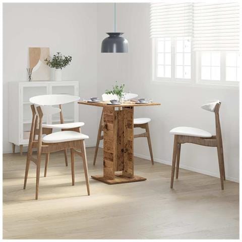 Tavolo Da Bistrot Legno Antico 60x60x75 Cm In Truciolato - Foto 3