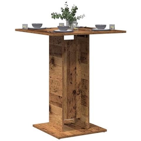 Tavolo Da Bistrot Legno Antico 60x60x75 Cm In Truciolato - Foto 1
