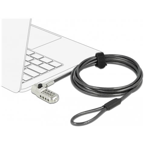 20677 cavo di sicurezza Nero, Argento 2 m - Foto 2