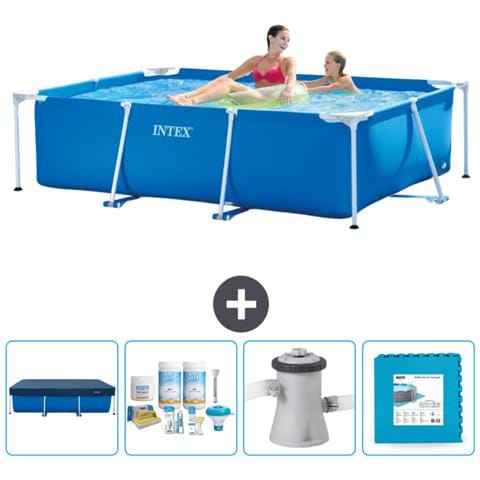 Piscina Fuori Terra - Rettangolo - 220x150x60 Cm - Blu - Include Accessori Coordinati Cb2 - Foto 1