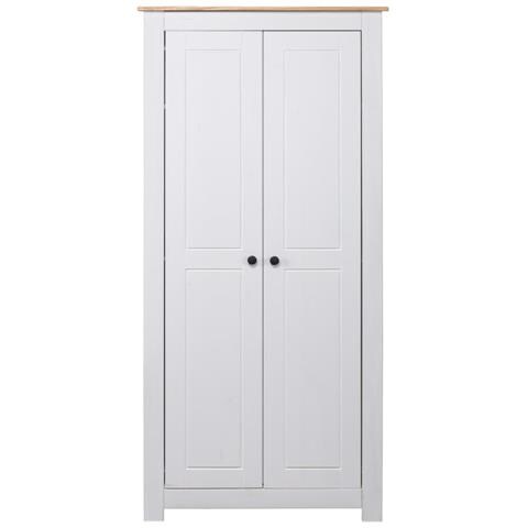 Lusso Casadino -  Armadio Bianco 80x50x171,5 Cm Legno Massello Pino Panama Range - Foto 1