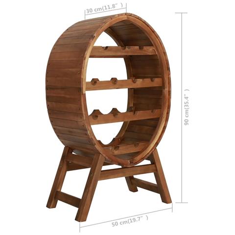 Lusso Casadino -  Portavini Da 13 Bottiglie In Legno Massello D'acacia - Foto 6